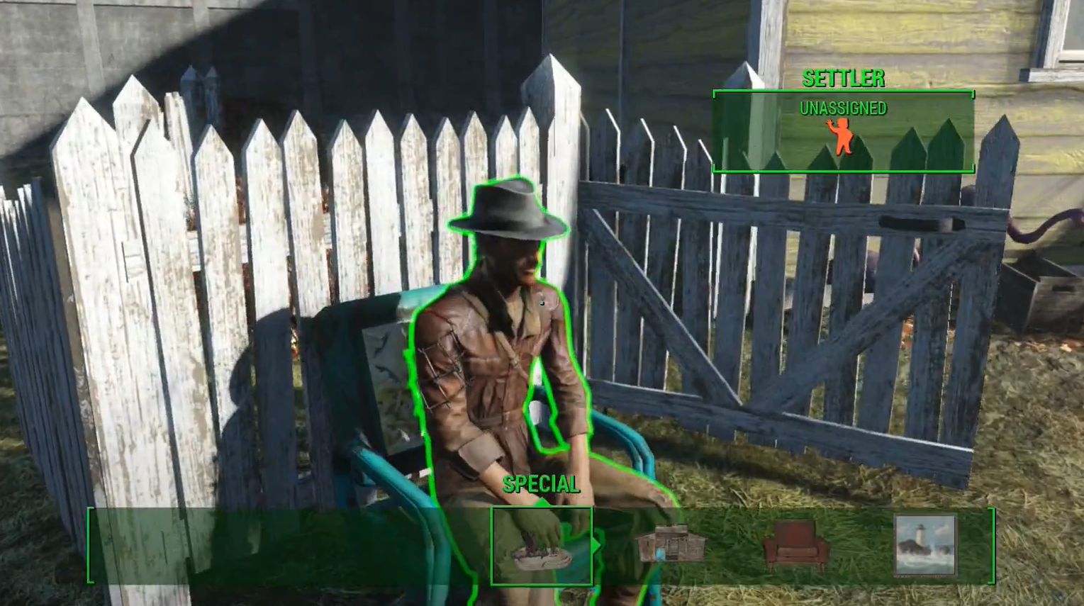 In Fallout 4, you can assign any worker that has a red icon when you point at that worker.