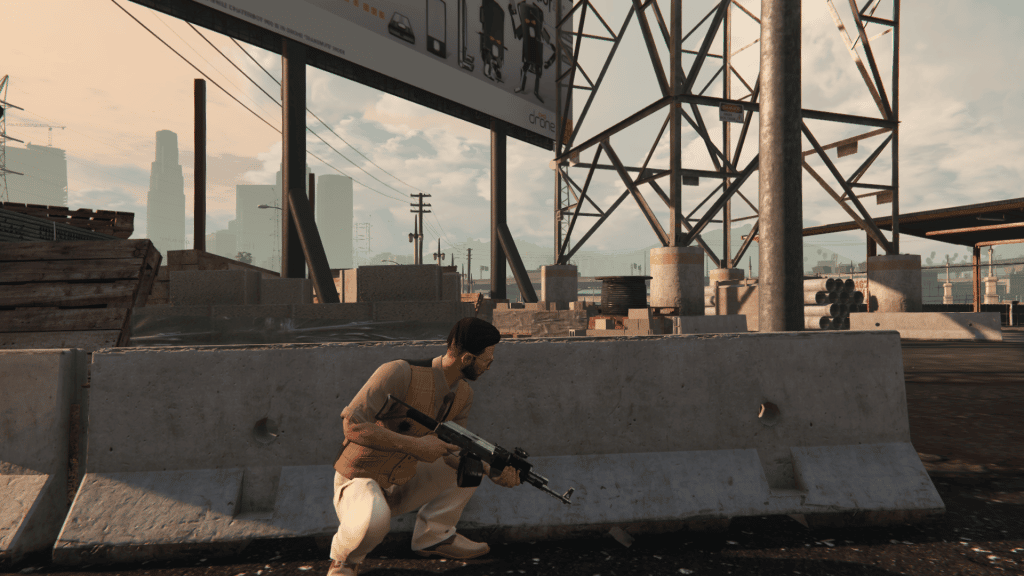 Crouching into Cover in GTA 5 Online