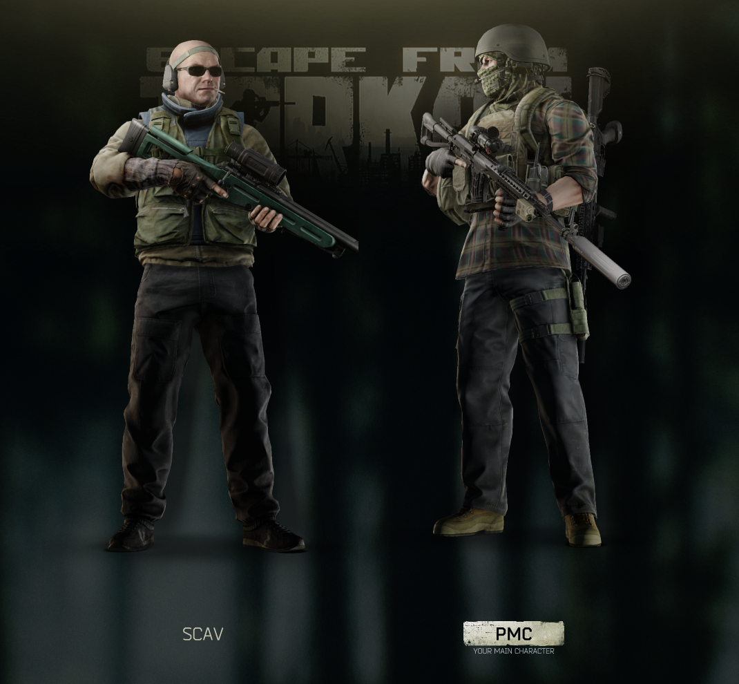 Scav and PMC factions in Escape From Tarkov.