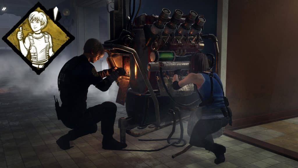 Jill y Leon arreglan un generador