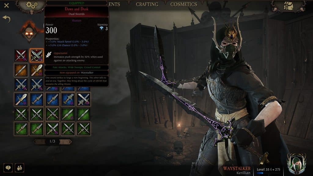 How to get red items in Warhammer Vermintide 2 - inventory screen. 