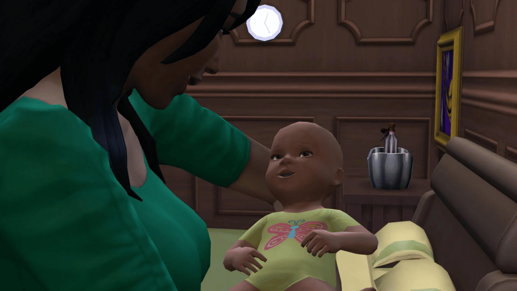 A mother and child in Sims 4