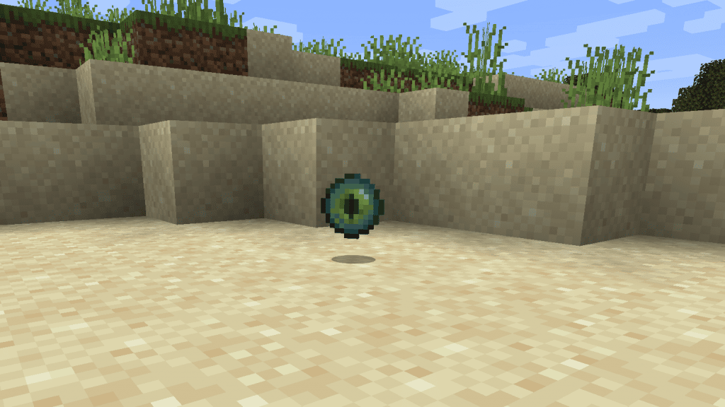 Un ojo de ender, la forma intencionada de encontrar fortalezas en Minecraft