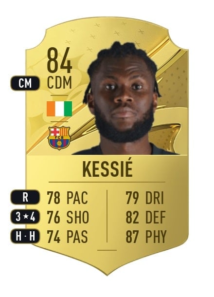 Kessie (FC Barcelona). One of the best meta players in FIFA 23