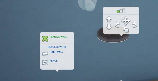 remove wall, replace with half wall and fence option menu.